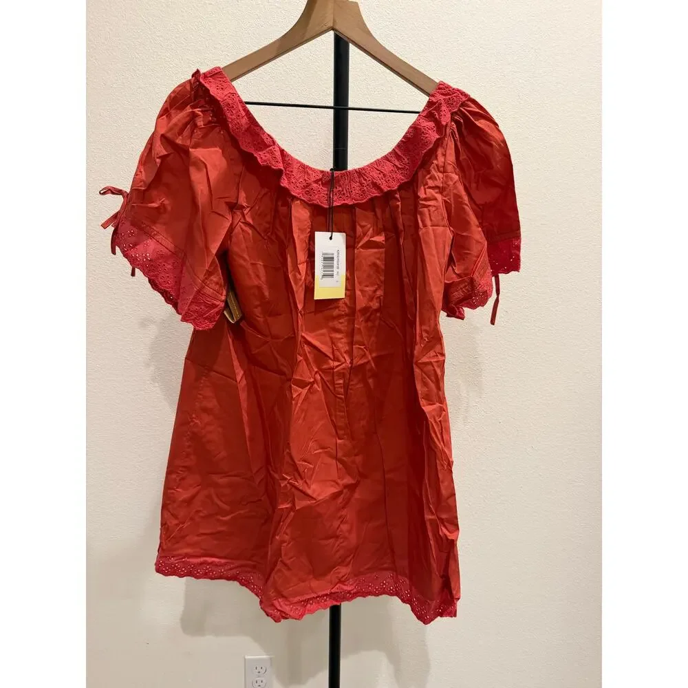 New Kourt Juliet rust dress size S 100% cotton $147